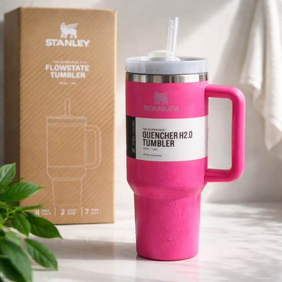 Stanley Other - Stanley Pink Quencher H2.0 Tumbler with Handle and Straw Lid